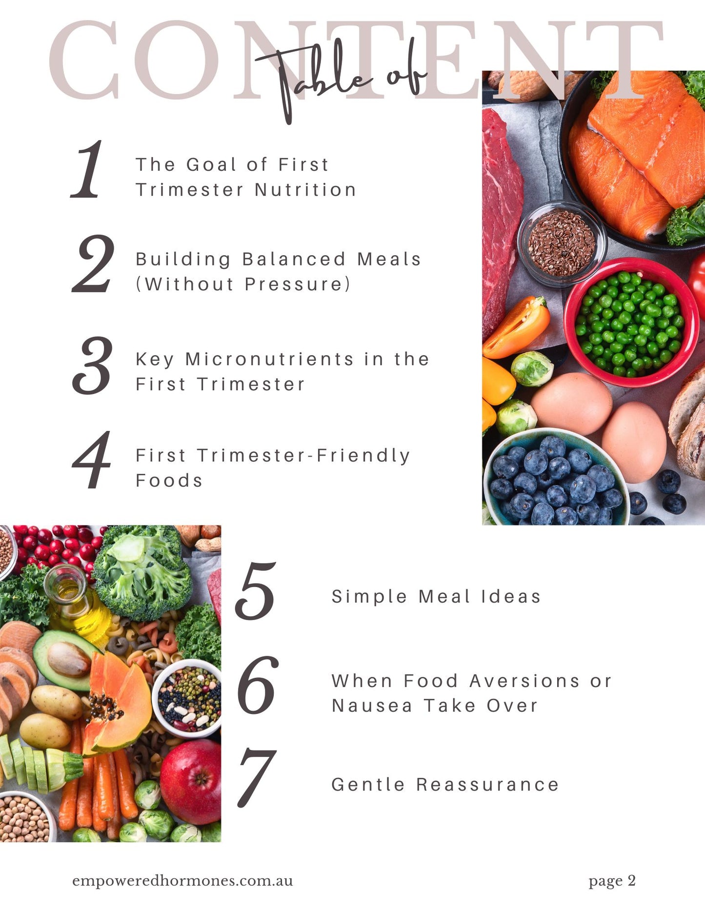 First Trimester Nutrition